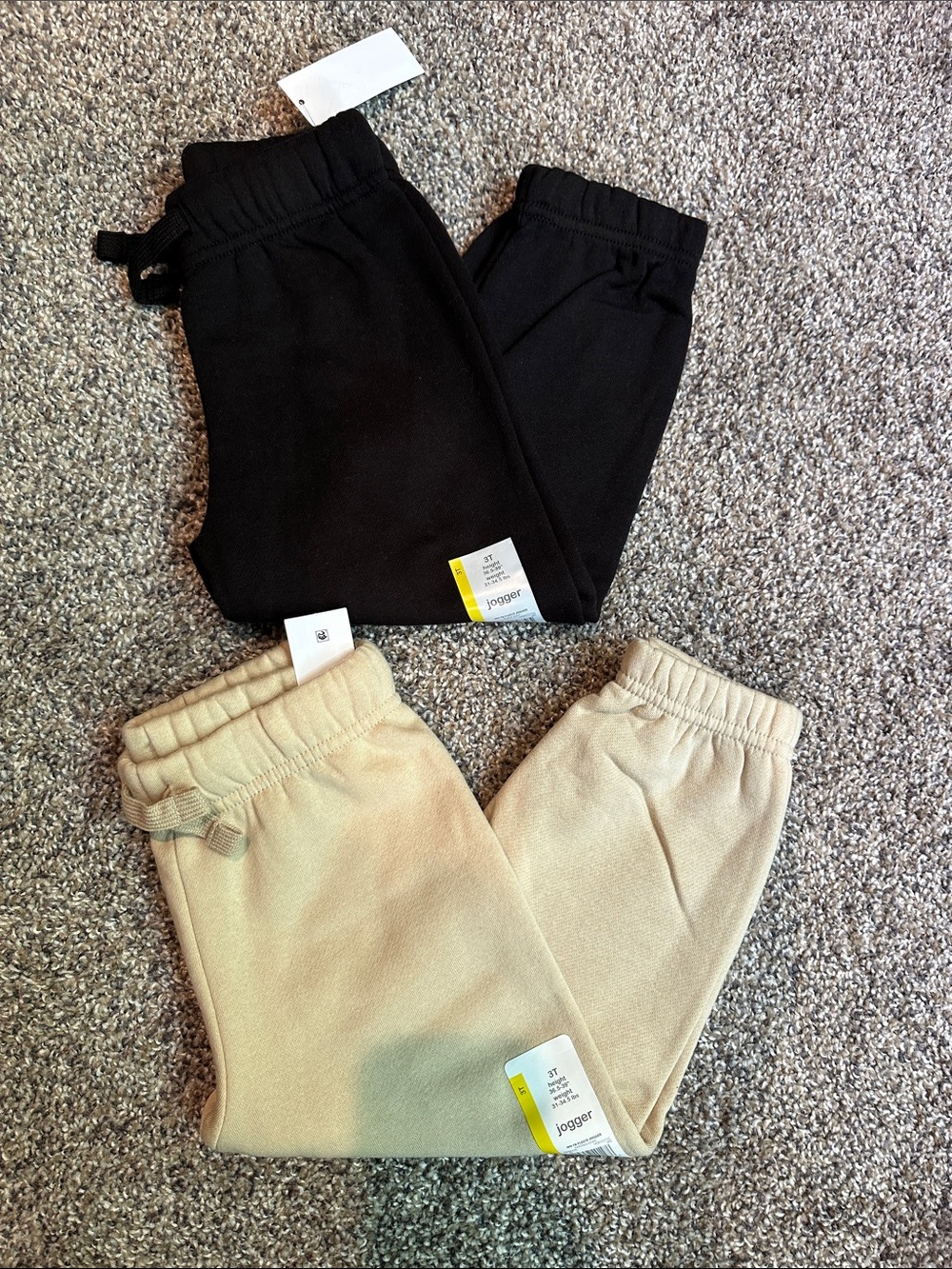 wonder nation Black and Khaki Kids Jogger Set